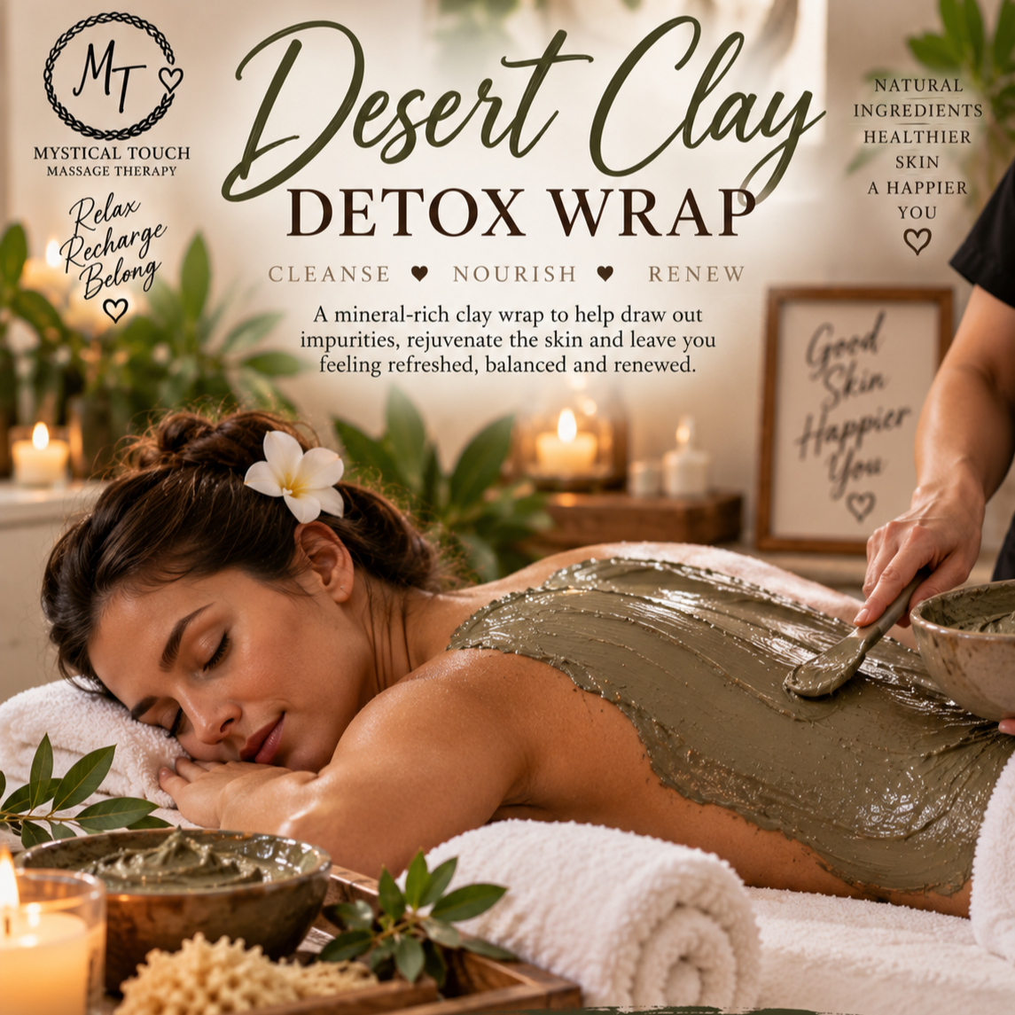 Desert Clay Detox Wrap at Mystical Touch Massage Therapy in Denton, TX