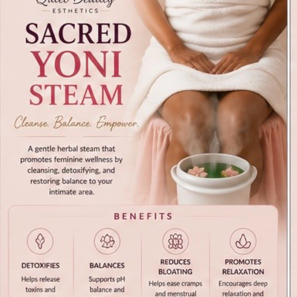 3 Sessions Sacred Yoni Steam at Quiet Beauty Esthetics By Tamika in Columbia, SC