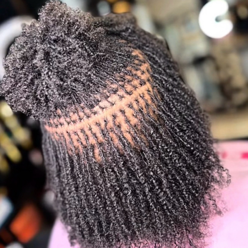 Micro Locks/Sister Locks at Afrokreyol braiding salon in Plantation, FL