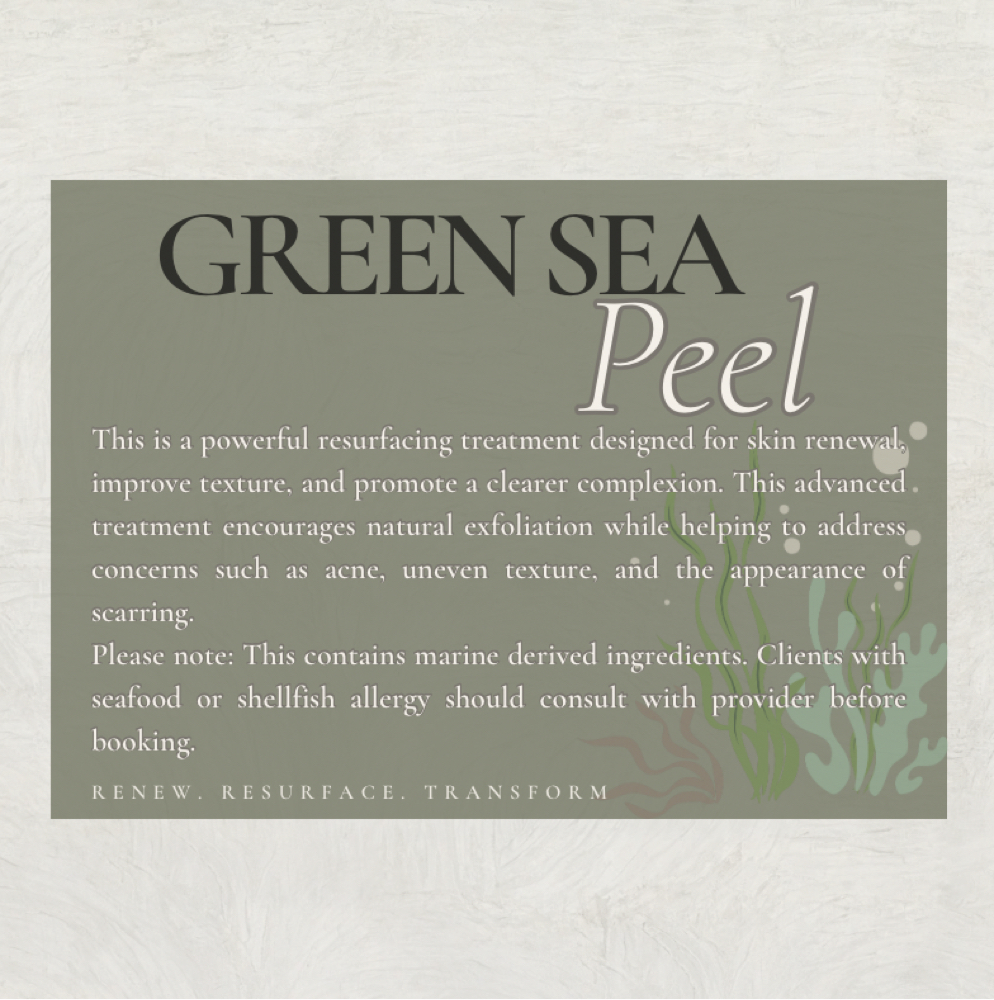 Green Sea Peel at Intention Studio in Redding, CA