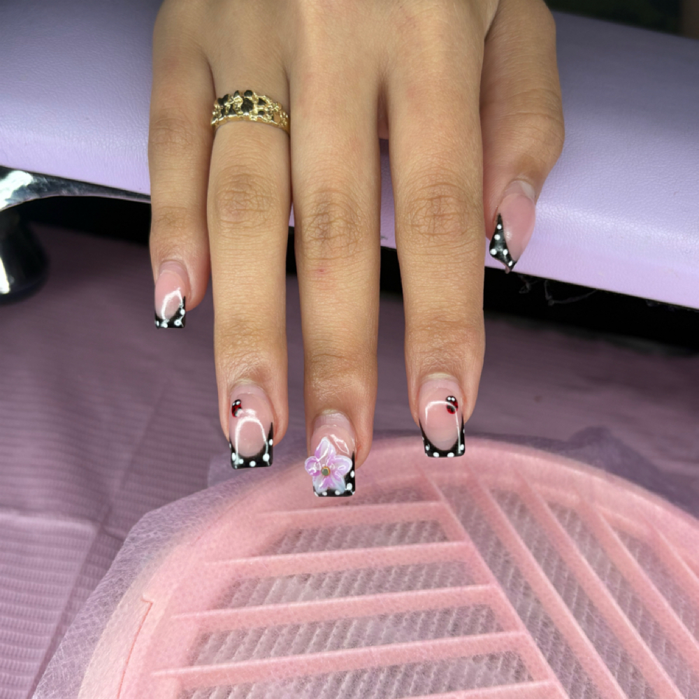 Acrylic fill at Barbiez Studios in Wichita, KS