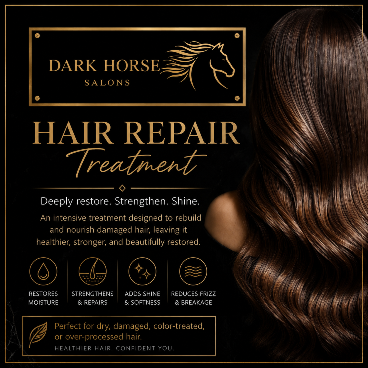 Hair repair treatment at Dark Horse Salons in Boulder, CO