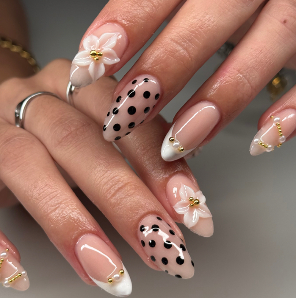 Medium Nails at Blessed Beauty🤍✝️ in Lubbock, TX