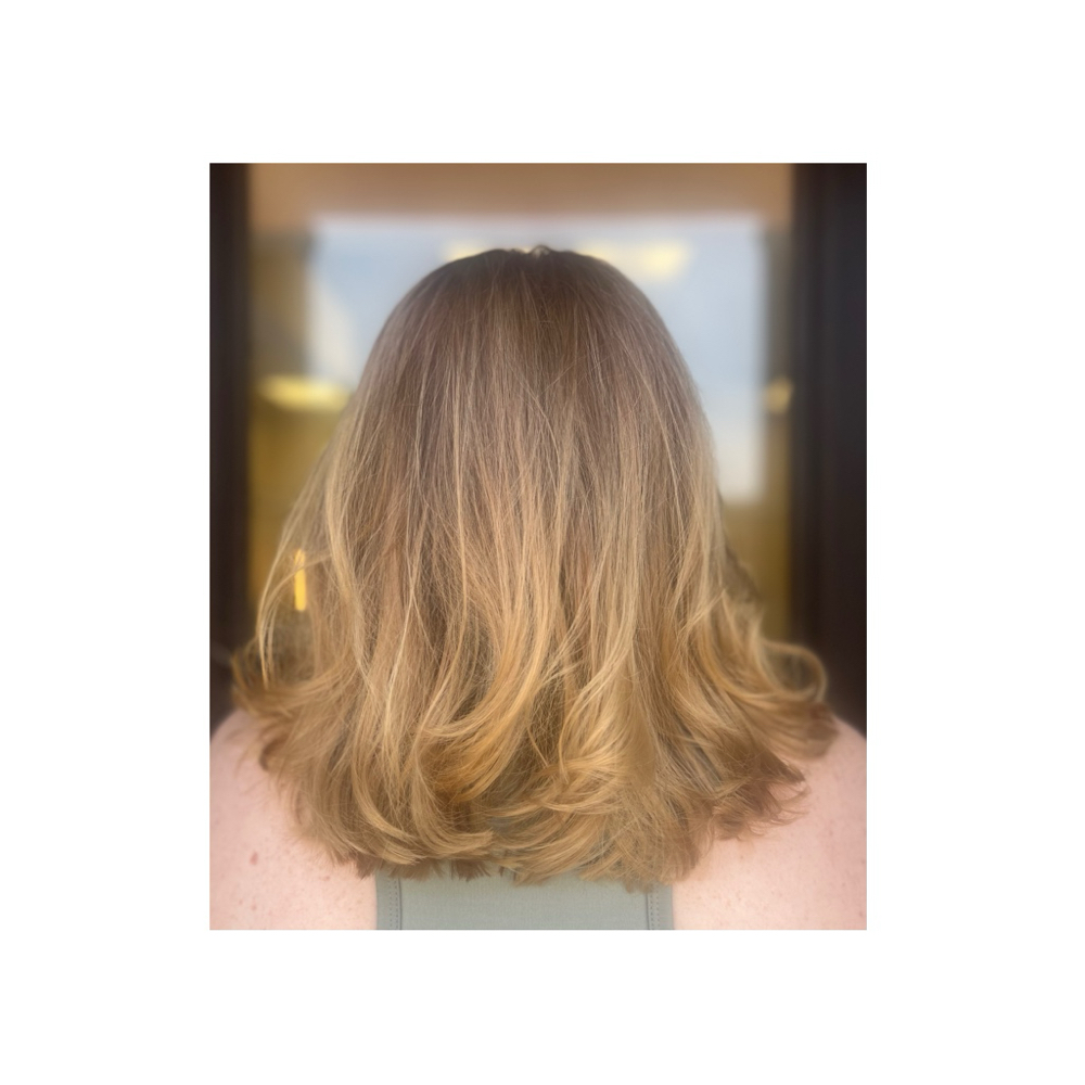 Base color, lighten & tone ends