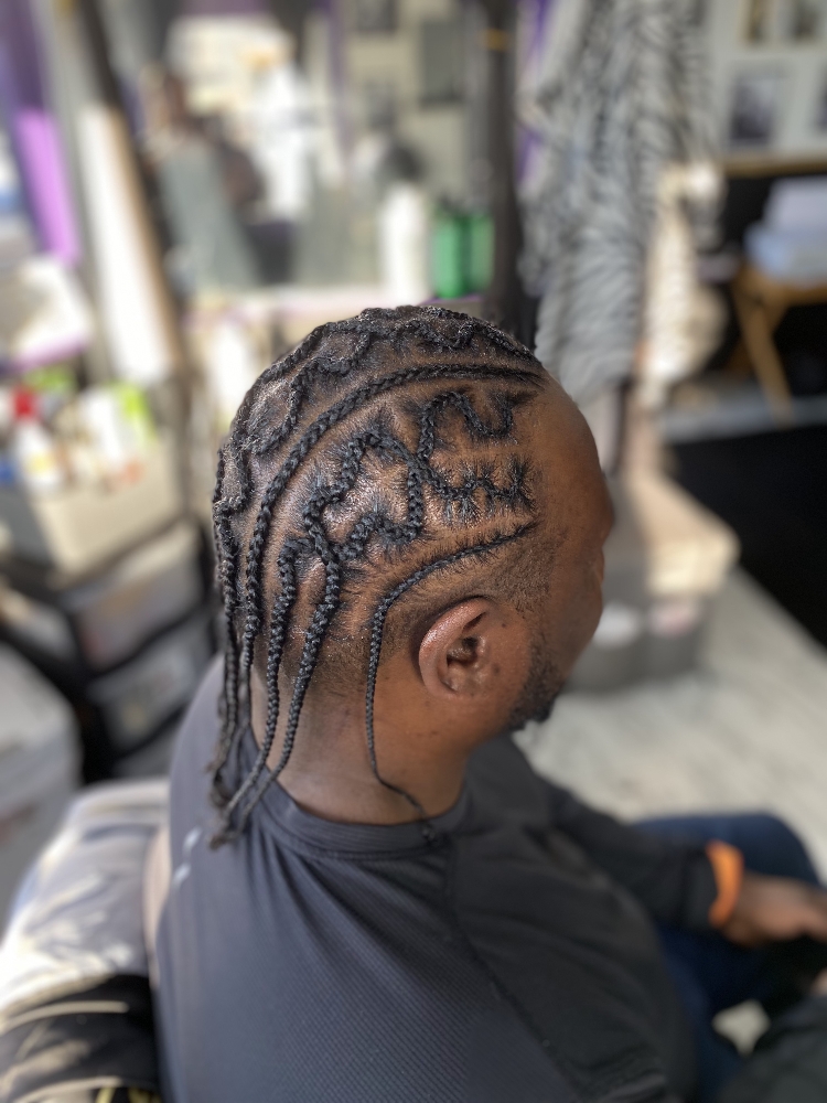Men's Corn Row Design