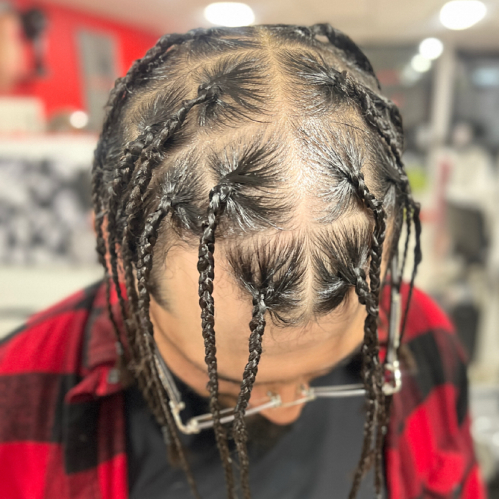 NATURAL CROWN BOX BRAIDS at Jenn The Genie in Woodland Hills, CA