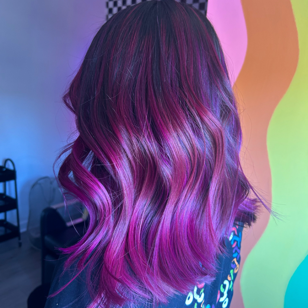 Hair Tinsel Install at Color Theory in Hickory, NC