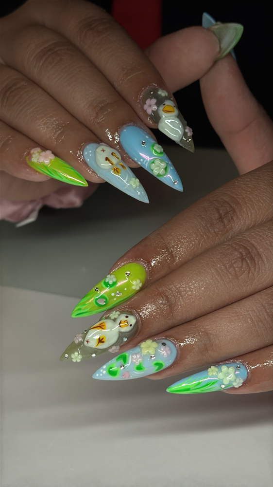 Acrylic Fill With Designs