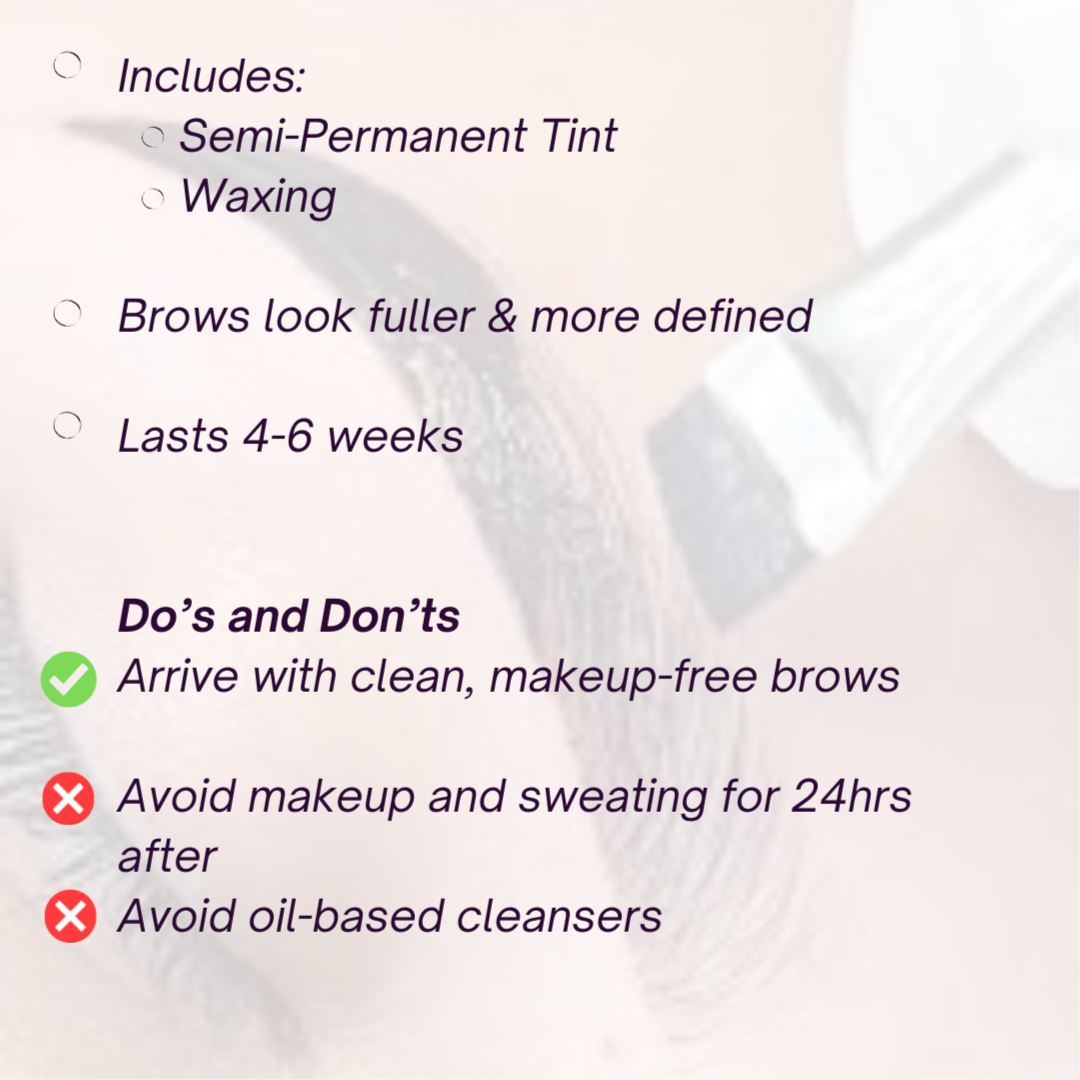 Brow Tint & Wax Combo
