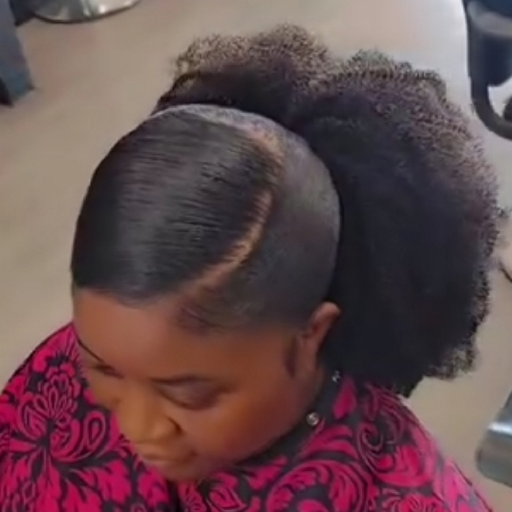 Ponytail on NATURAL HAIR