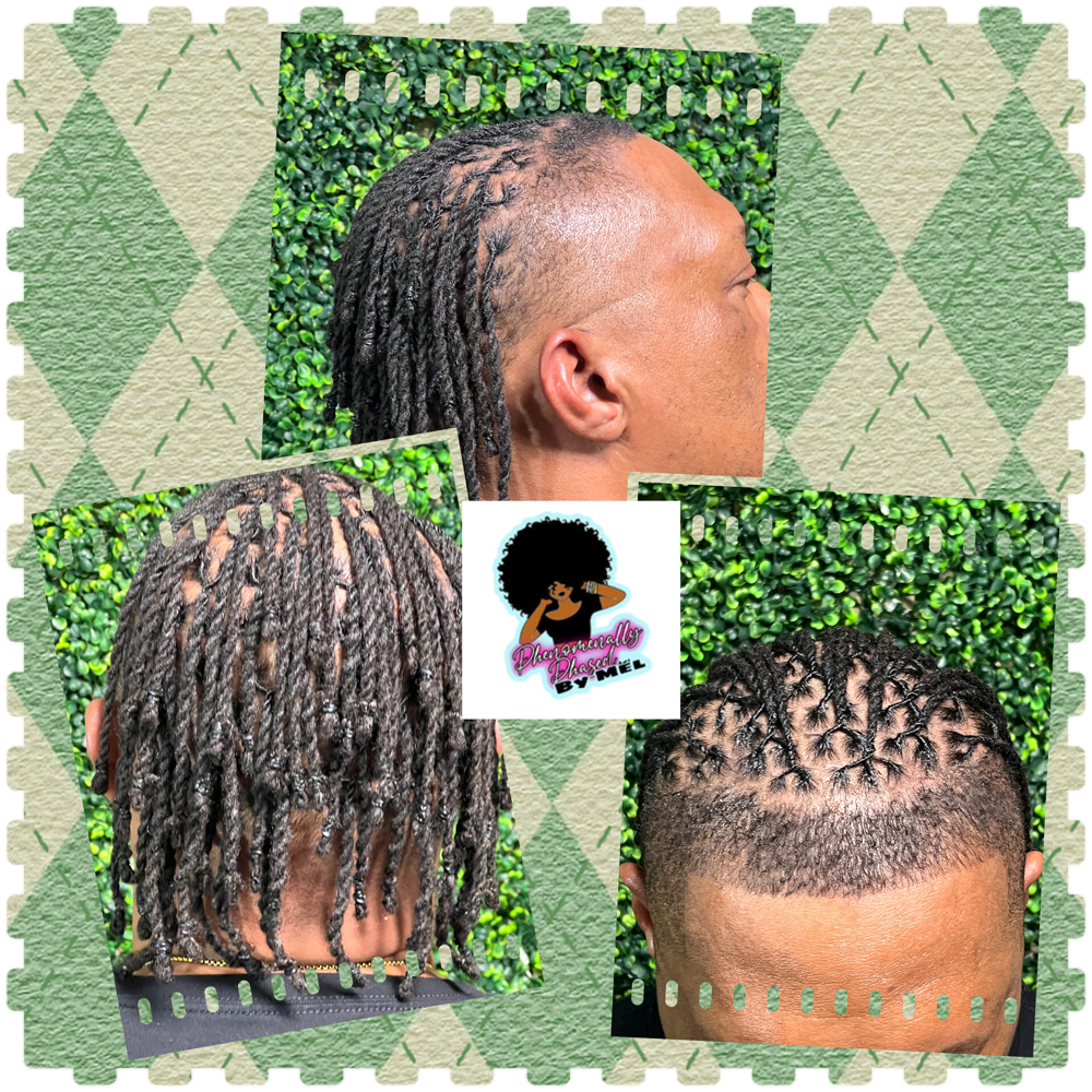 Retwist  w/Style (mohawk/crown)