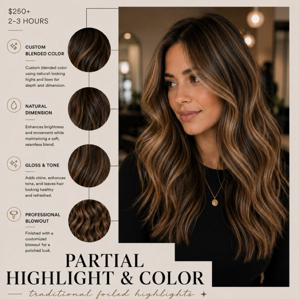 Partial Highlight & Color at Jenn Rose -Hair Artistry- in Victorville, CA