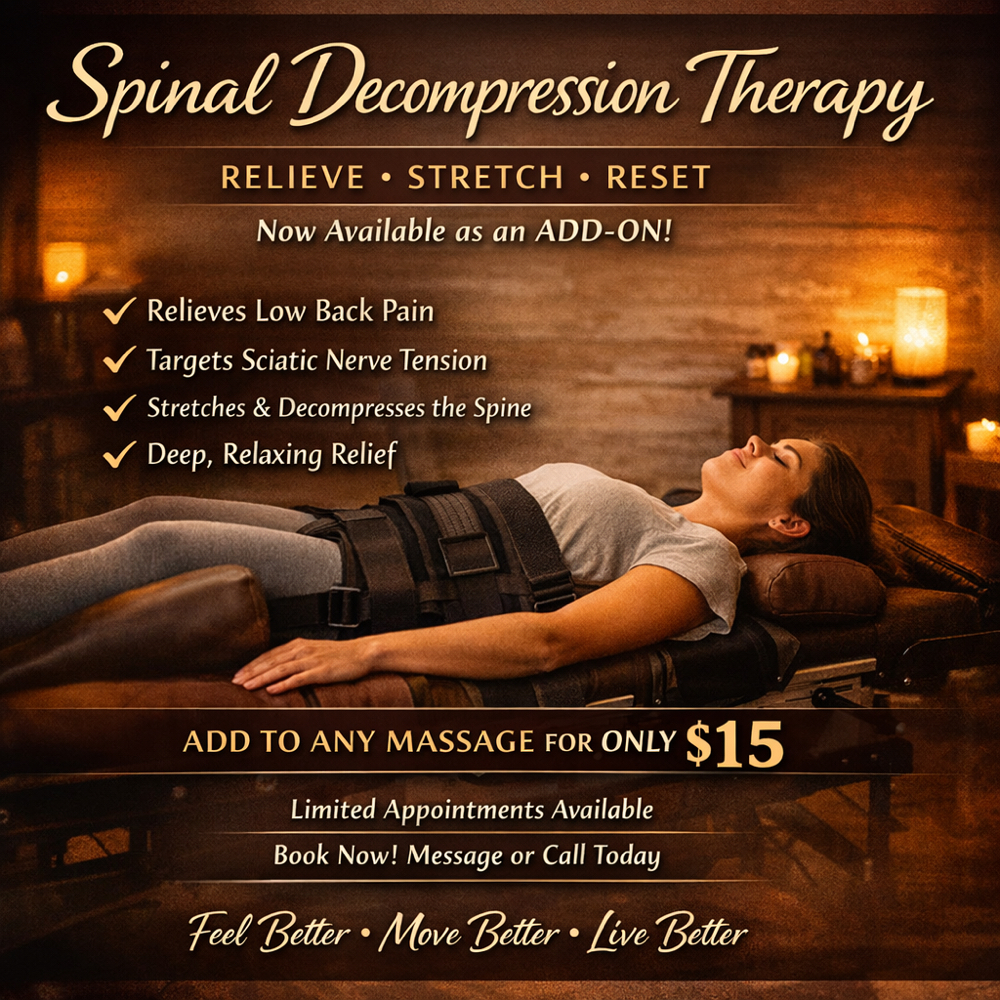 Spinal Decompression Add-On at Massage By Michelle at Jubar Wellness in Independence Kansas, KS