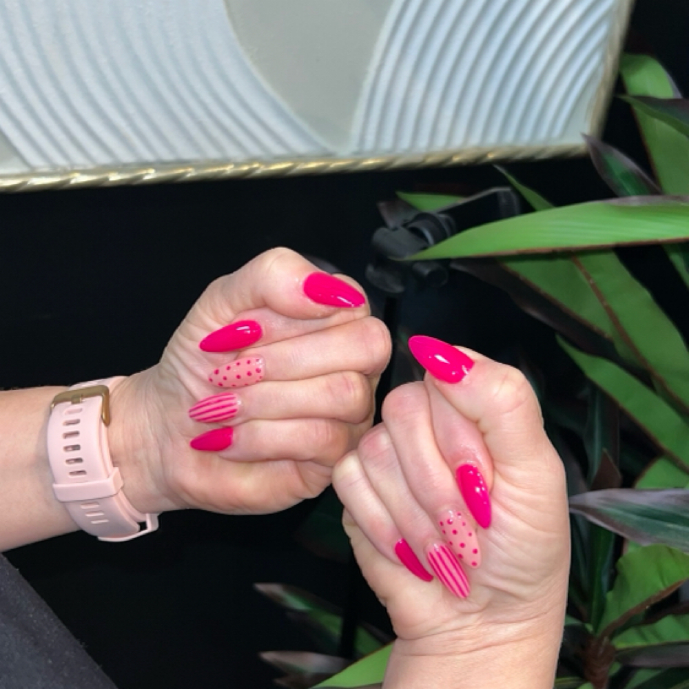 Gel X Nails & Designs (med & long) at Emerald Aura Nails & Spa in Little Rock, AR