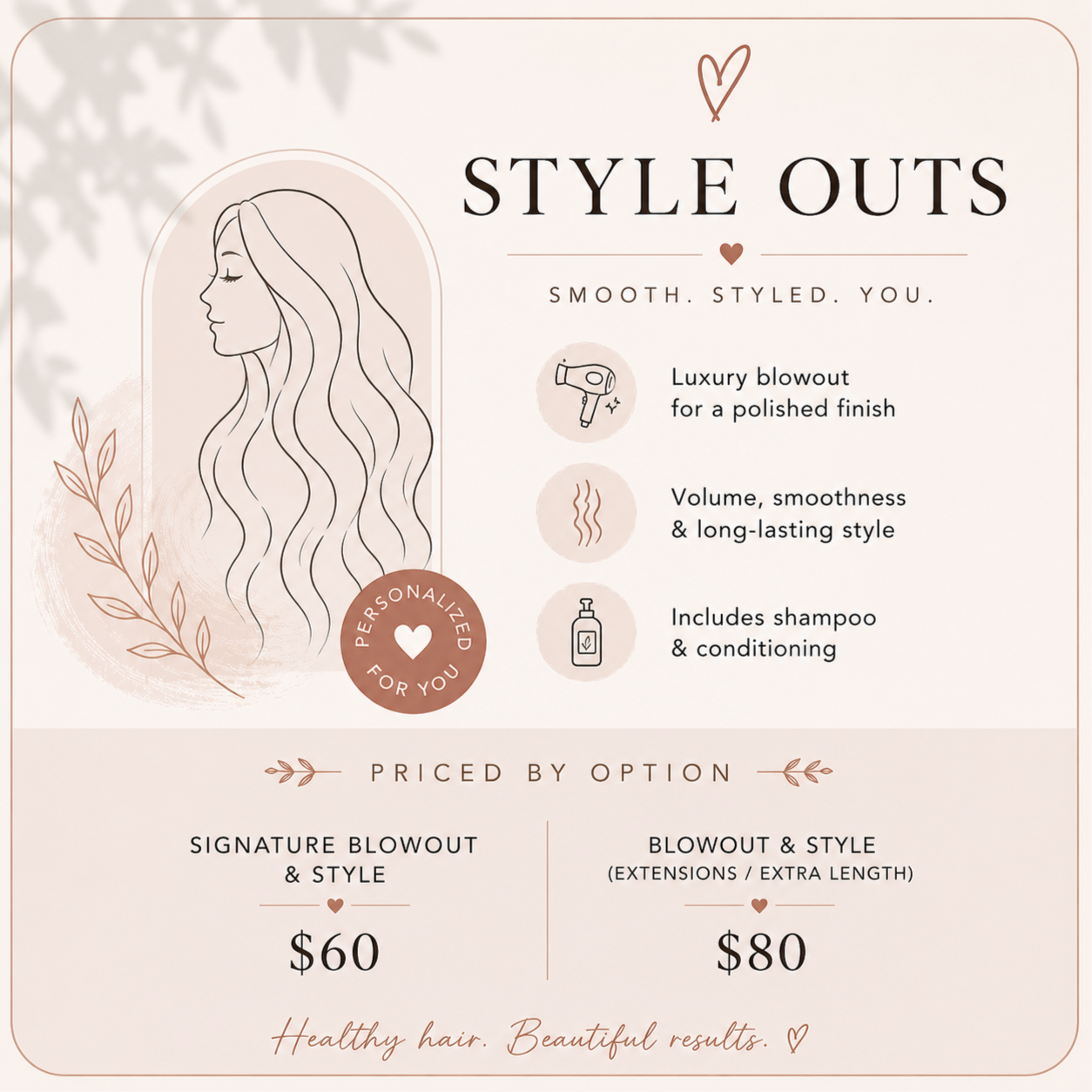 Signature Blow Dry & Style Out at Nicholes Blank Canvas in Montgomery, TX