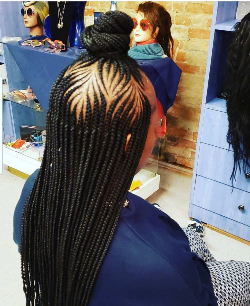 Tribal Braids Half Up Half Down