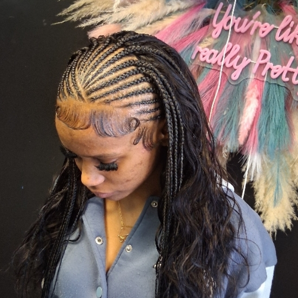 Small Braids With Quick Weave at Roneez Braids And More in Dayton, OH