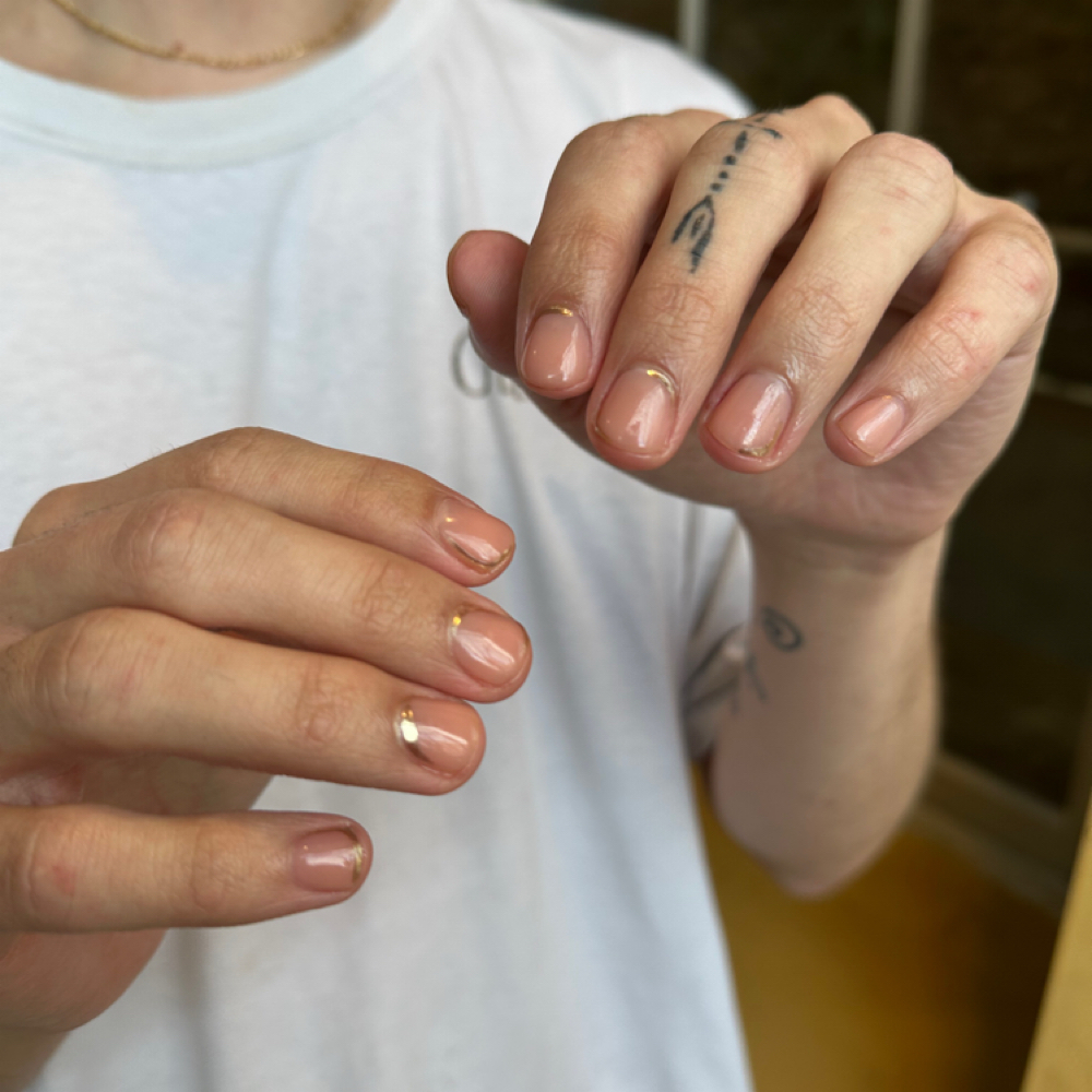 Minimal Art Builder Gel Mani at Blacksheep Society in Richmond, VA