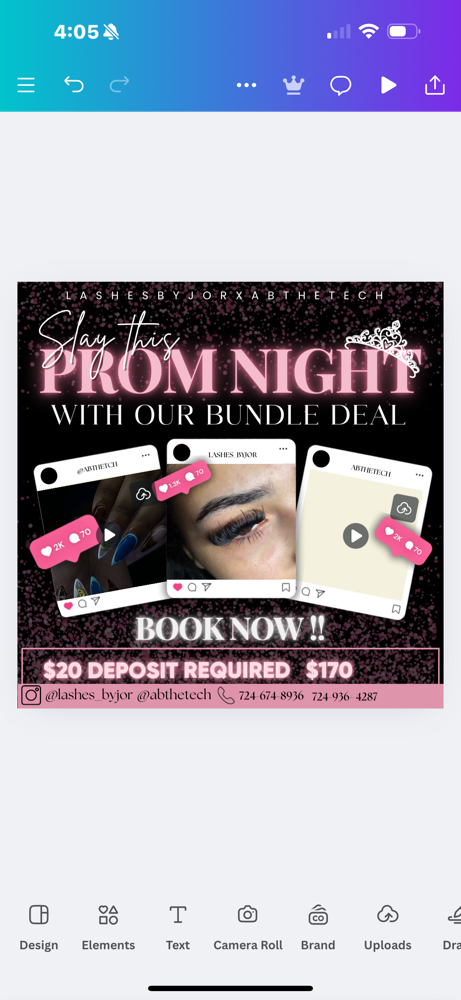 Nail & Lash prom bundle deal