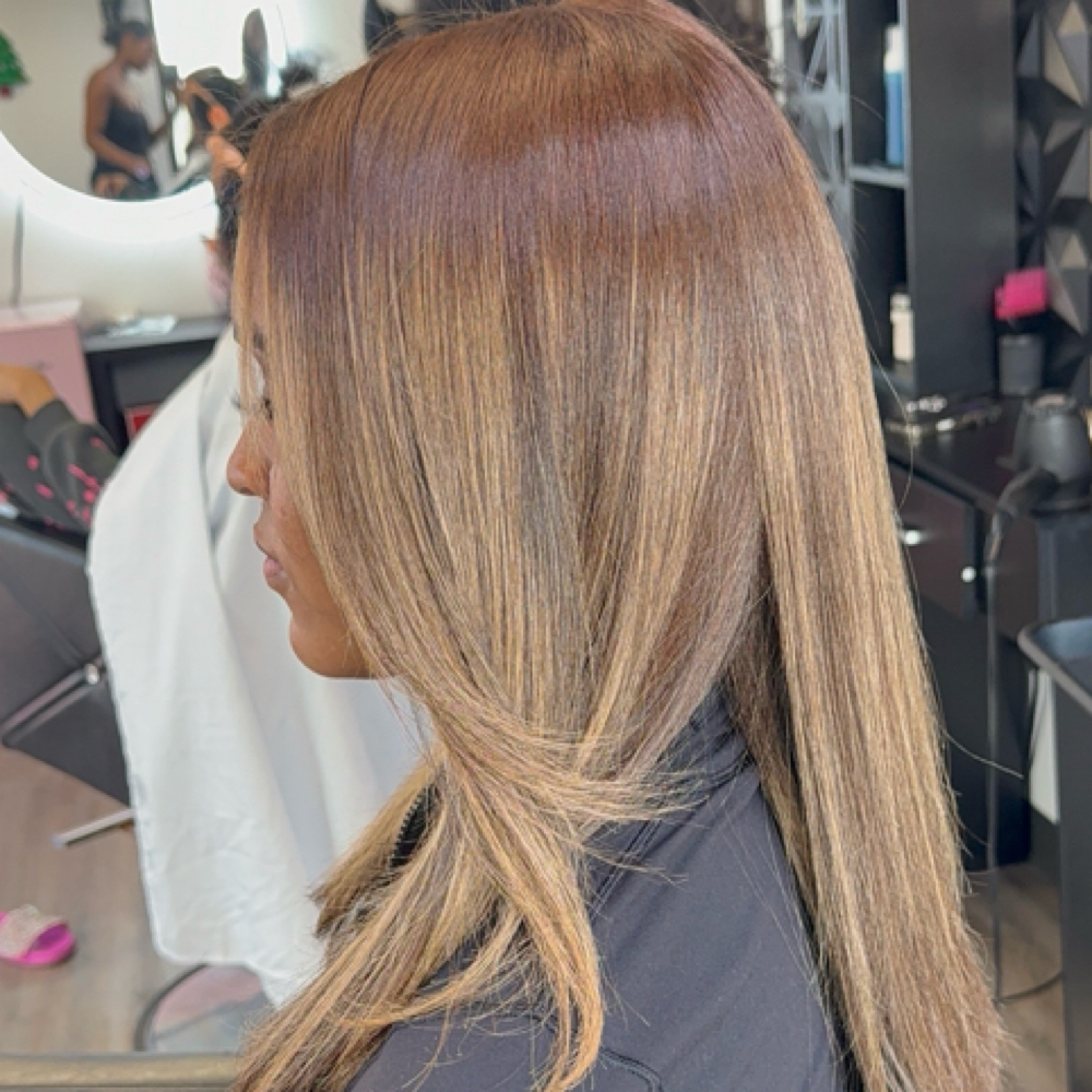 Double Process Color at Exclusively The Luxe Salon in Missouri City, TX