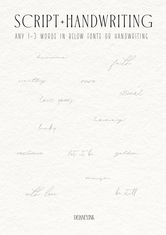Handwriting / Script