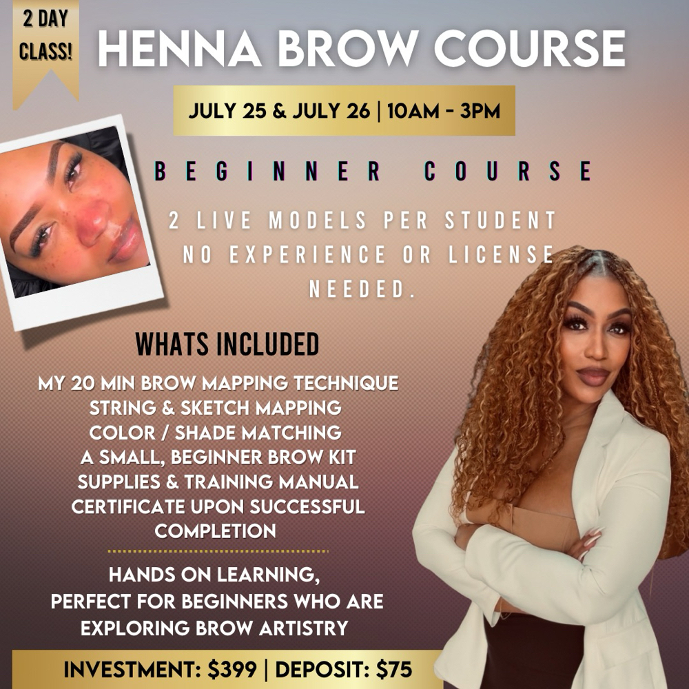 July 25-26th Brow Stain Class! at ChristieDionne Brow Artistry in Dallas, TX