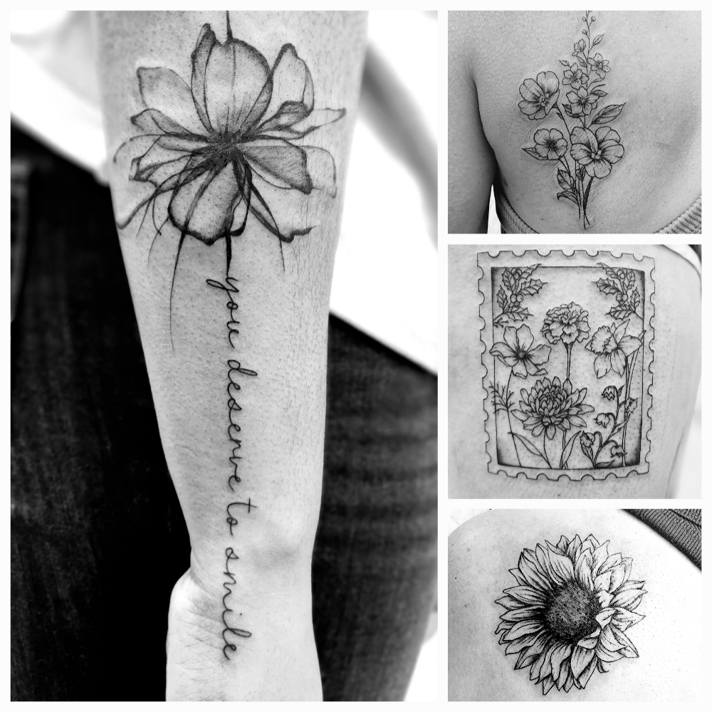 2 Hour Floral Tattoo at KG Art & Ink in Jefferson City, MO