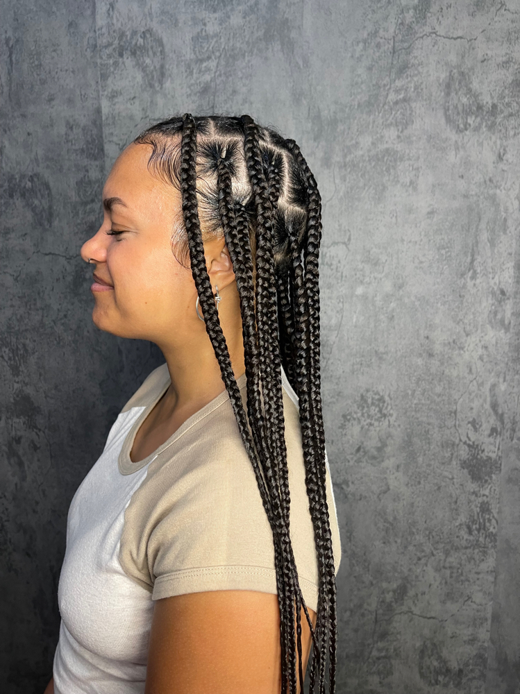 Large Knotless Braids