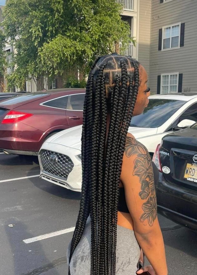 Large Knotless Braids