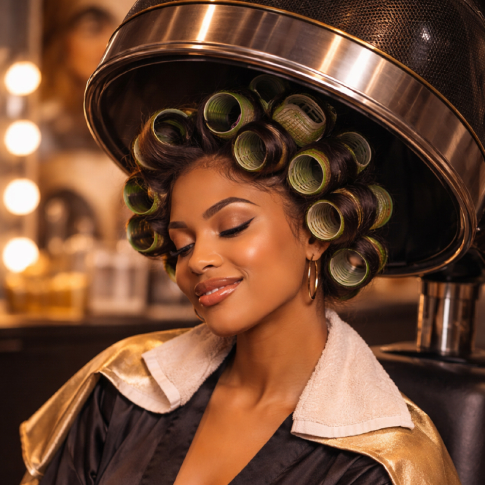 Classic Wash and Set at Velvet Crown Salon in Wakefield, MA