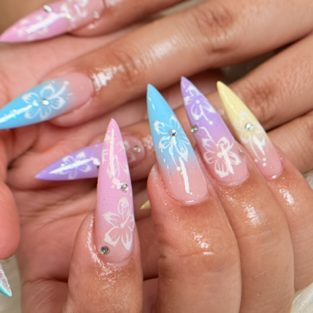 XL-Long Acrylic Full Set at Nails By Layla Abeyta in Tucson, AZ