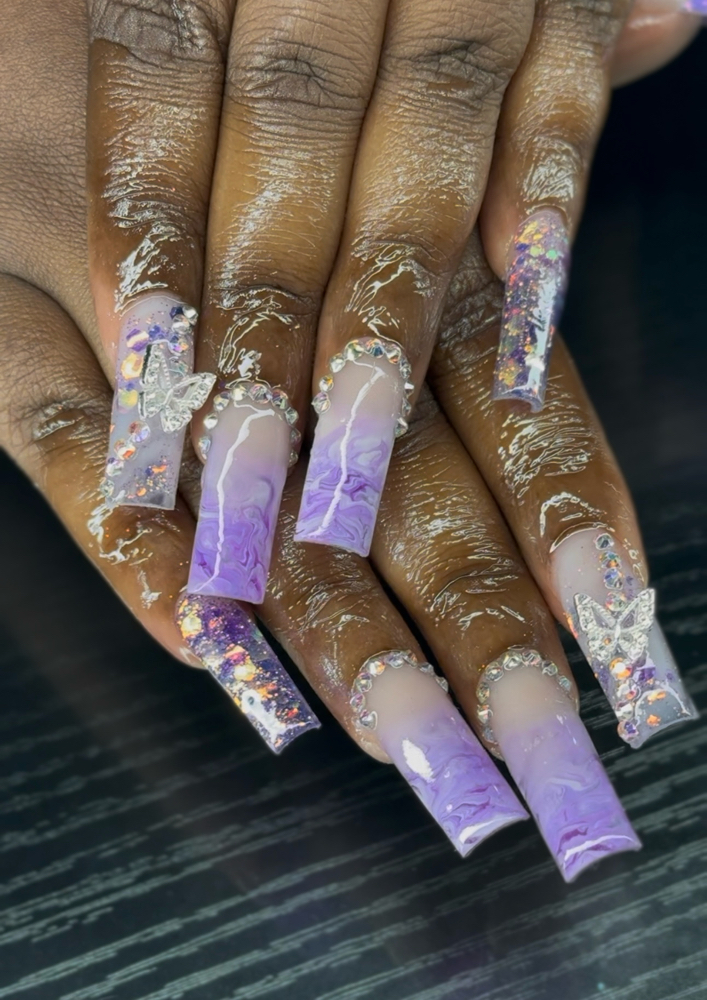 Long Freestyle Set at KingdomNails in 0, MS