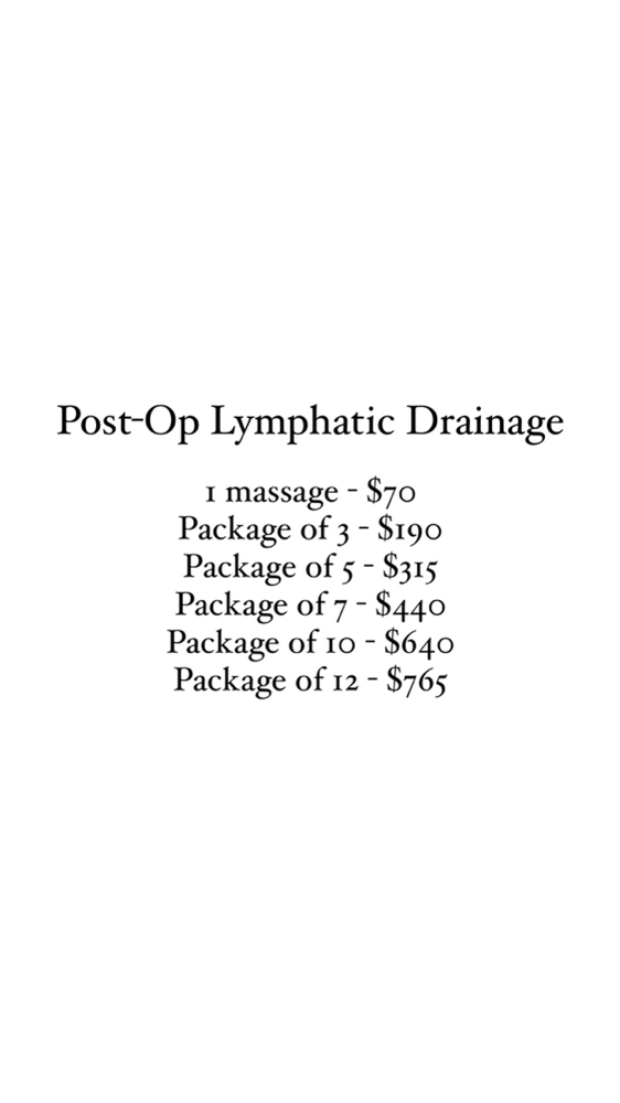Post-Op Lymphatic Drainage