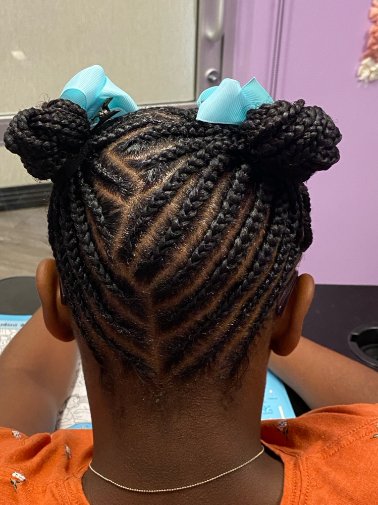 Kids Two Braided Ponytails