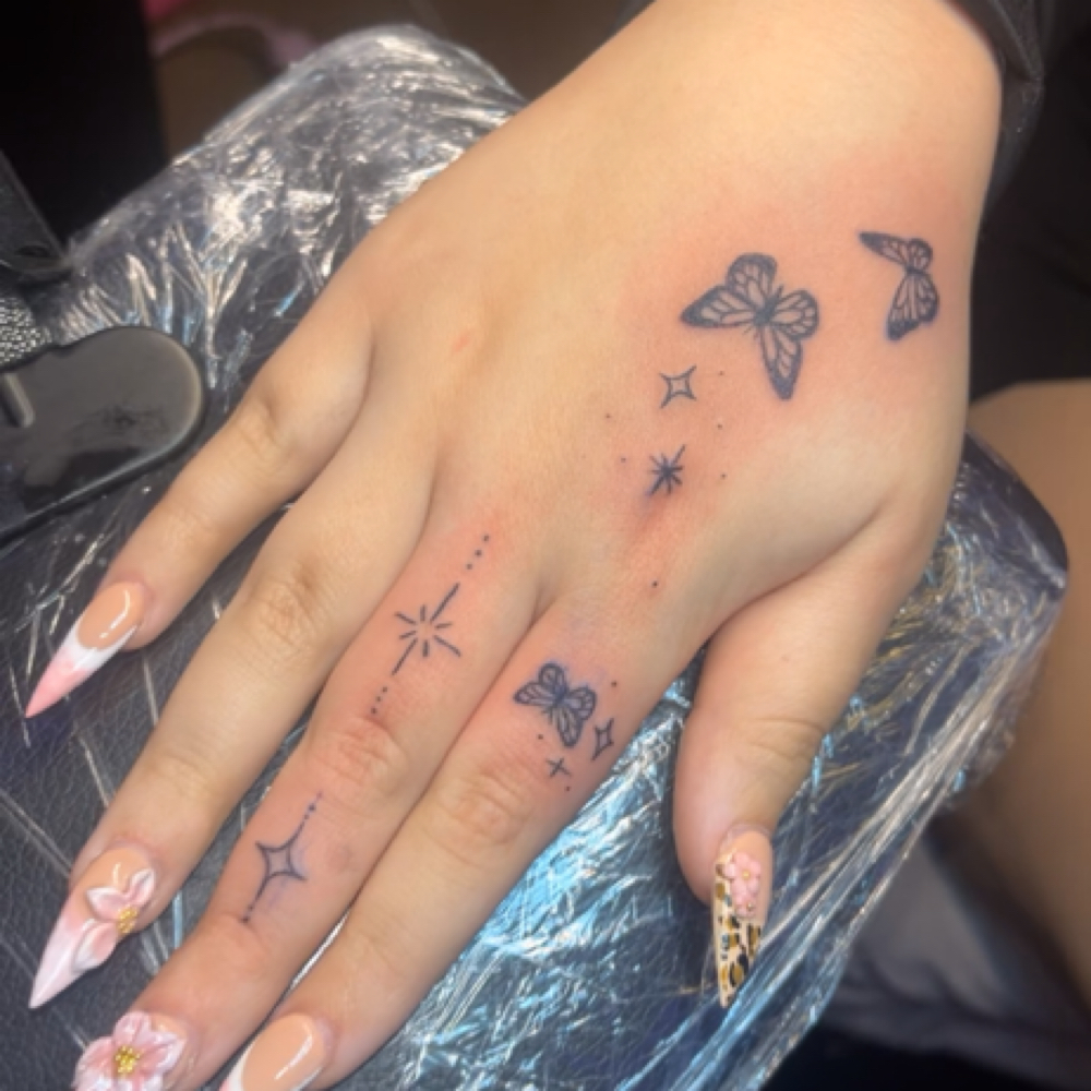 Hand Tattoo at Abbi’s nails & tats💕 in Milan, TN
