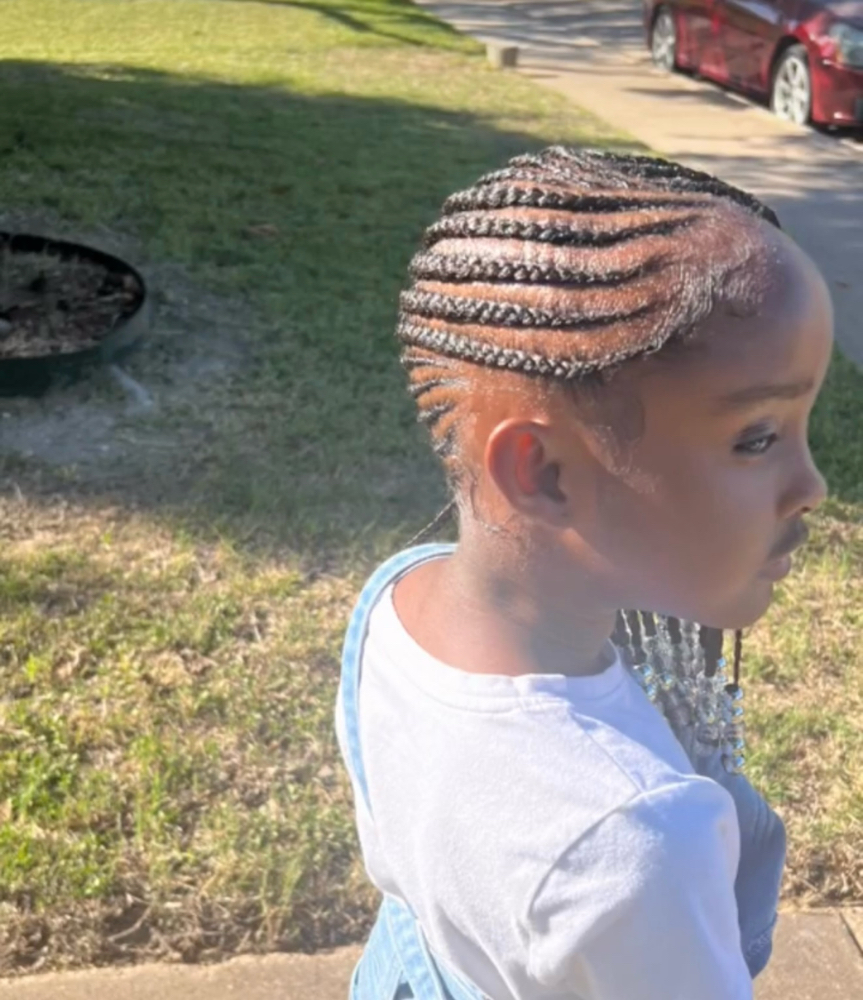 Kid Cornrow- WITH WEAVE (age 3-10) at A Daye’s Journei Beauty Bar in DeSoto, TX