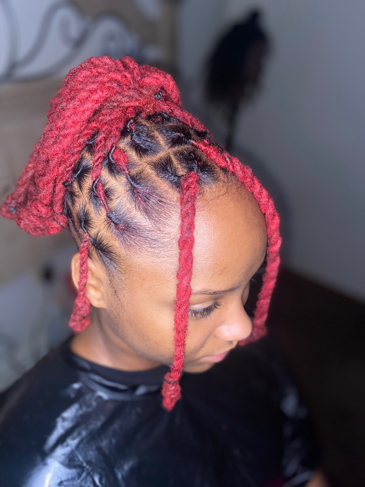 High Top Loc Knot Pony Tail at Loc.dRomance❤️ in Waldorf, MD