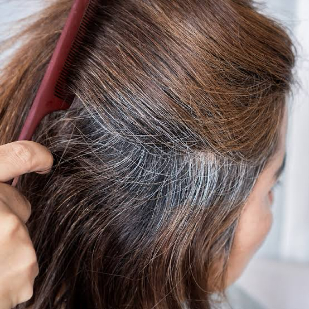 Grey Cover Color at Vibe Hair Studio in Baldwin City, KS