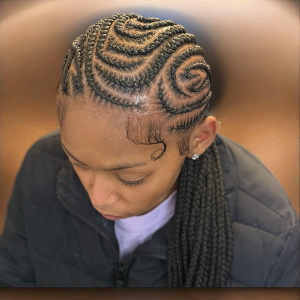 Small & Creative Curves Braids at Keda Braids in Milwaukee, WI