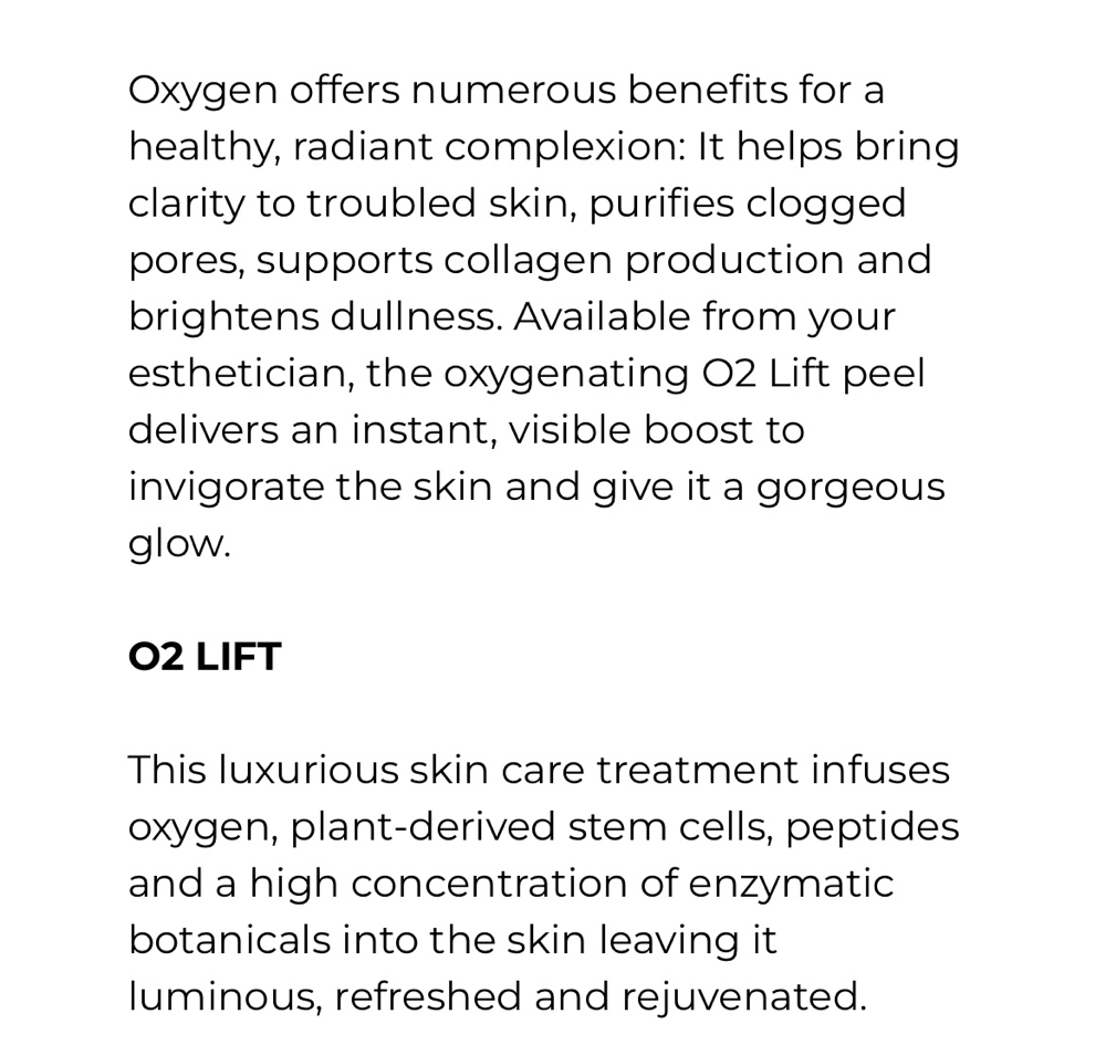 O2 Lift Treatment With Dermaplane