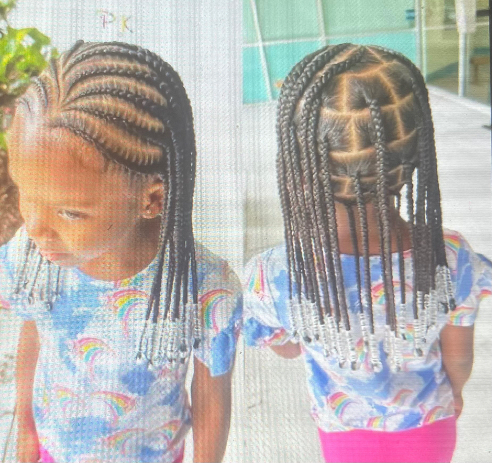 Girls Single Back/cornrow Front(n)