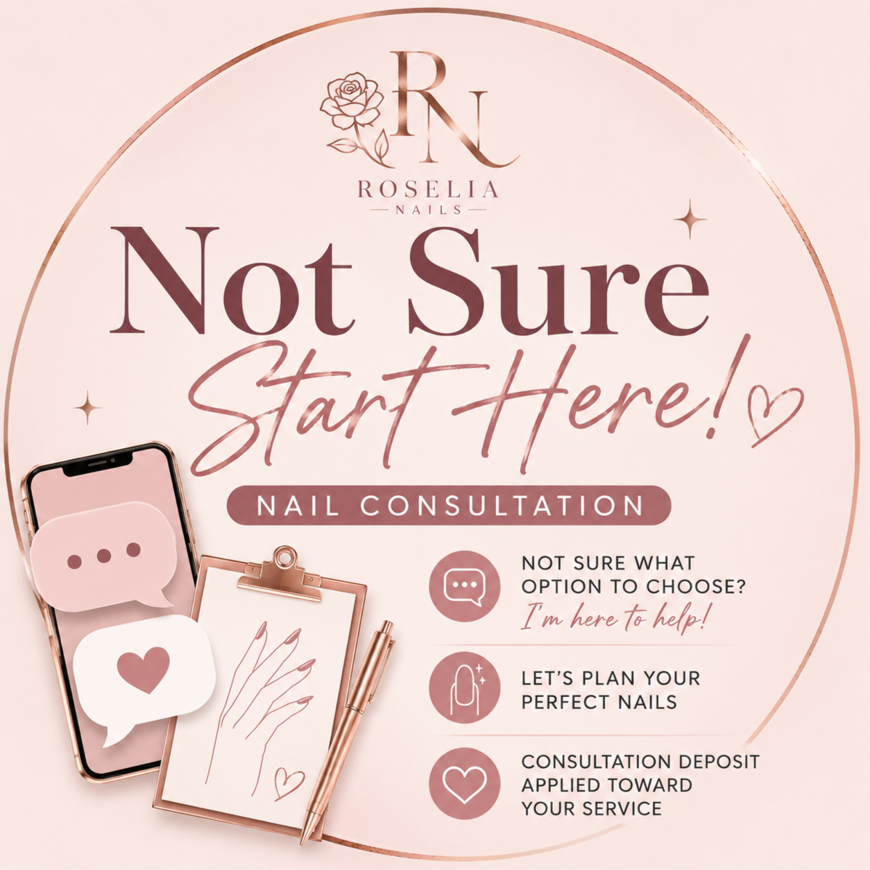 Not Sure? Start Here ⭐ at Roselianails in Temple, TX