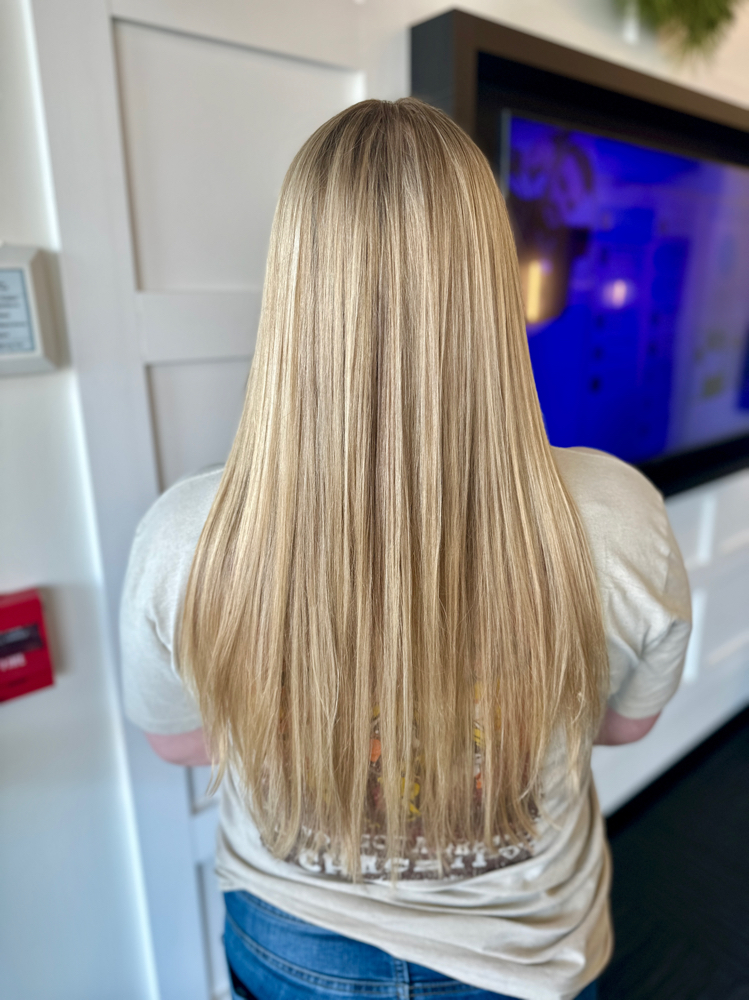Blow Dry Long Hair at Amber Leigh’s Hair Studio in Levittown, PA