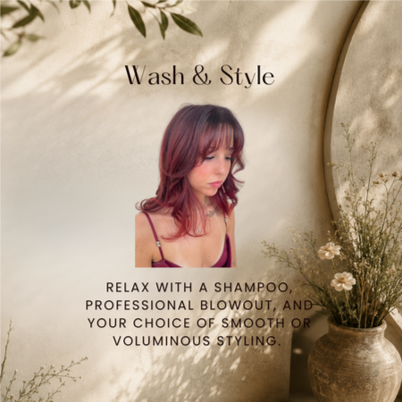 Wash and Style at Ashlee Holley Hair in San Marcos, TX