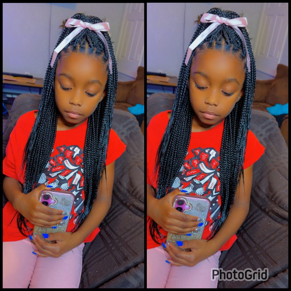 Kids Small Knotless Age 6-12 at Maree Braids in Laurel, MS