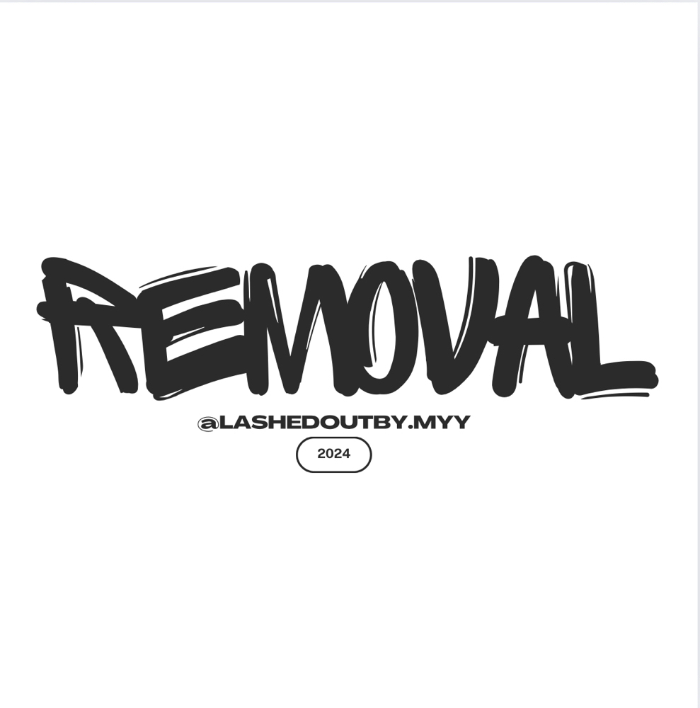 Removal at Lashedoutby.myy in Emeyville, CA