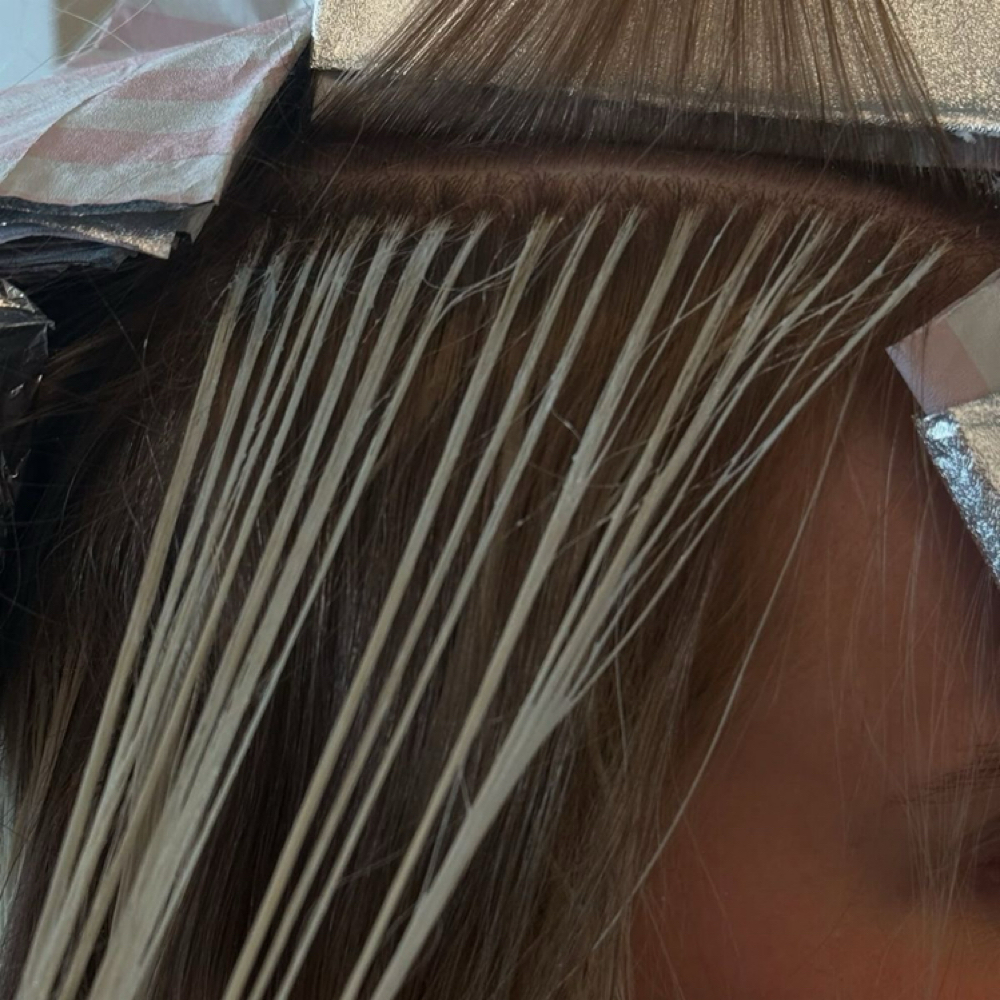 Partial Highlight/ Balayage & Style at Social House Salon in Holly Springs, NC