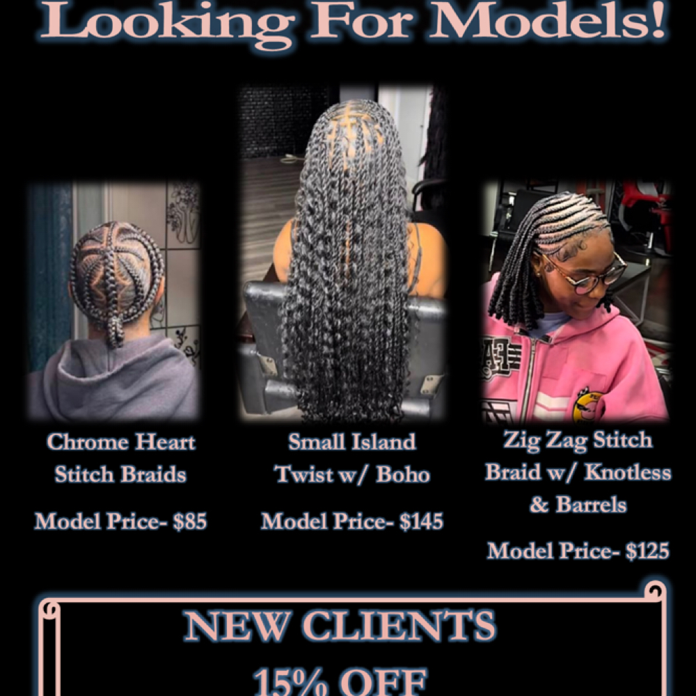 MODELS (limited spots!) at kyasbraidingempiree in bryans road, MD