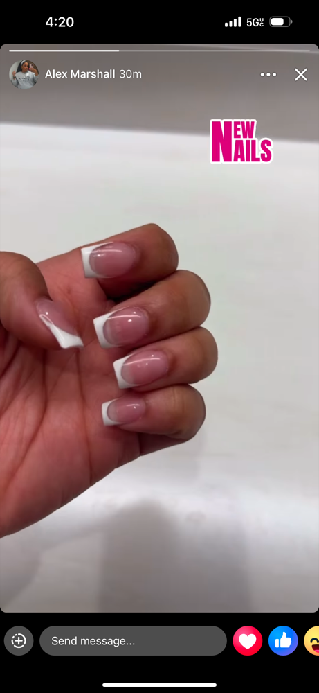 French Tips($2 per Nail) at TuShai Hopkins in Saint Ann, MO