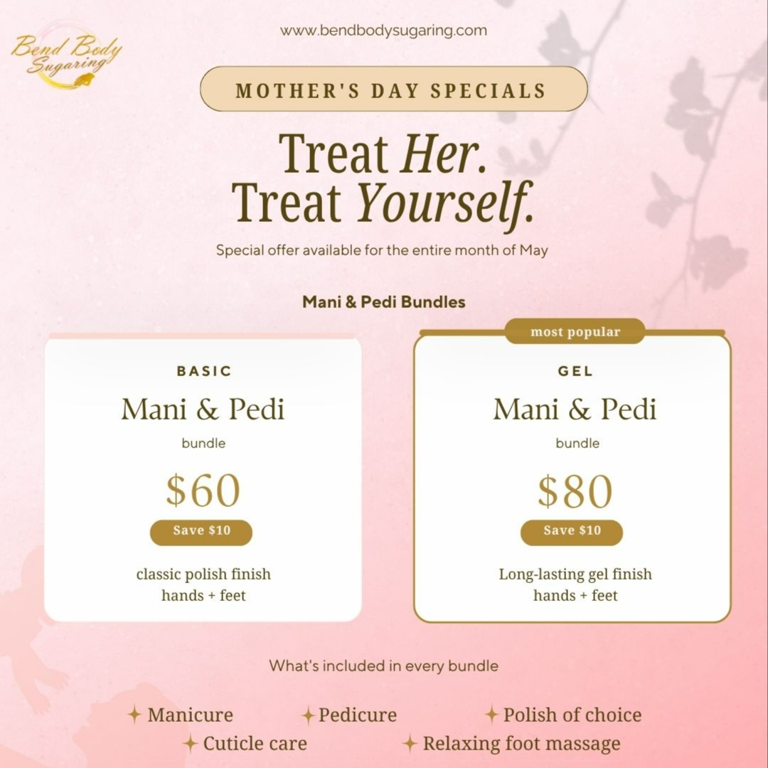 PROMO: Basic Mani&Pedi Bundle at Bend Body Sugaring Salon & Spa in Bend, OR